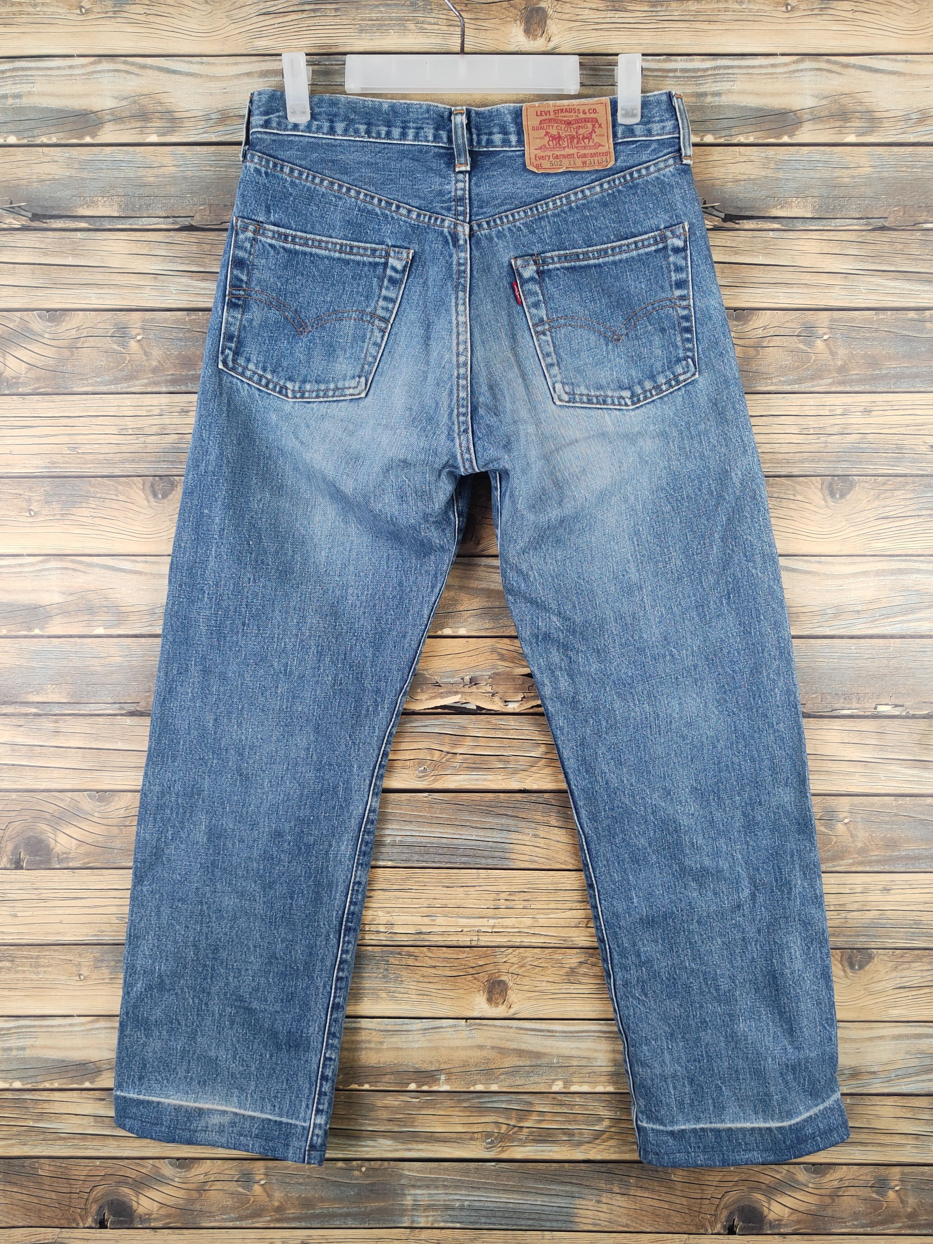 Levi's 502 Levi's big E Selvedge Ripped denim Jeans #W2261 Size US 30 / EU 46 - 7 Thumbnail