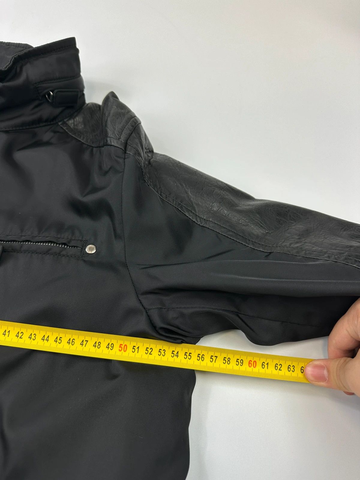 Prada Prada Milano FW09 Black Leather & Nylon Padded Bomber Jacket Size US M / EU 48-50 / 2 - 14 Thumbnail