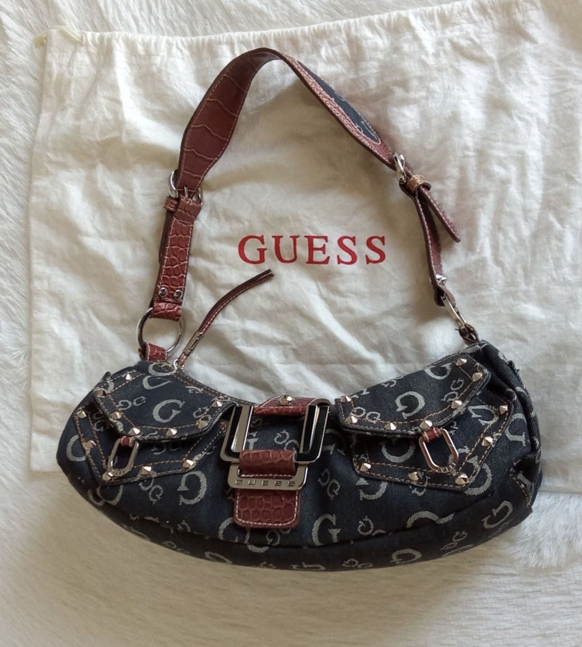 image of Vintage Guess Bag in Blue, Women's