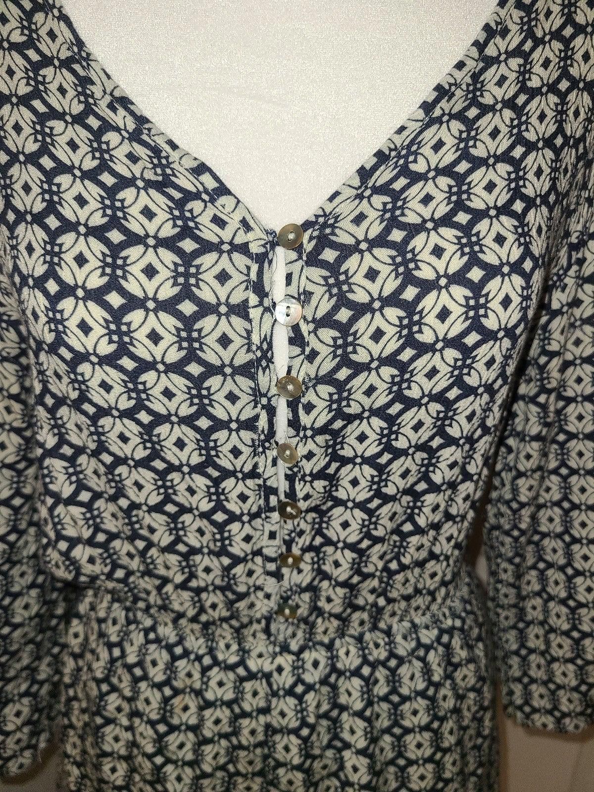 Other Dina Be Patterened Short Romper Size 32" / US 10 / IT 46 - 3 Thumbnail