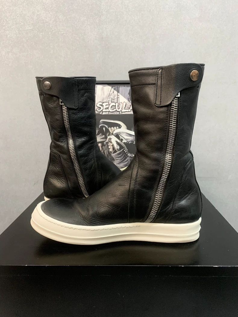 Rick Owens Rick Owens Black Leather High Boots-2508 Size US 10 / EU 43 - 6 Thumbnail