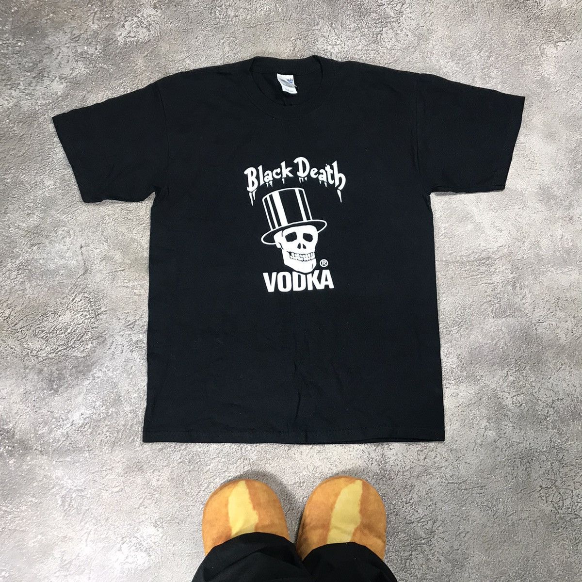 Vintage Vintage Y2K Black Death Vodka Graphic Tee Punk Skull Baggy L Size US L / EU 52-54 / 3 - 1 Thumbnail