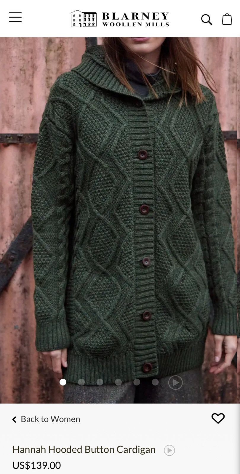 Aran Crafts × Vintage Vintage Blarney Woollen Mills Knit Hannah Sweater Hooded Y2K Size M / US 6-8 / IT 42-44 - 2 Thumbnail