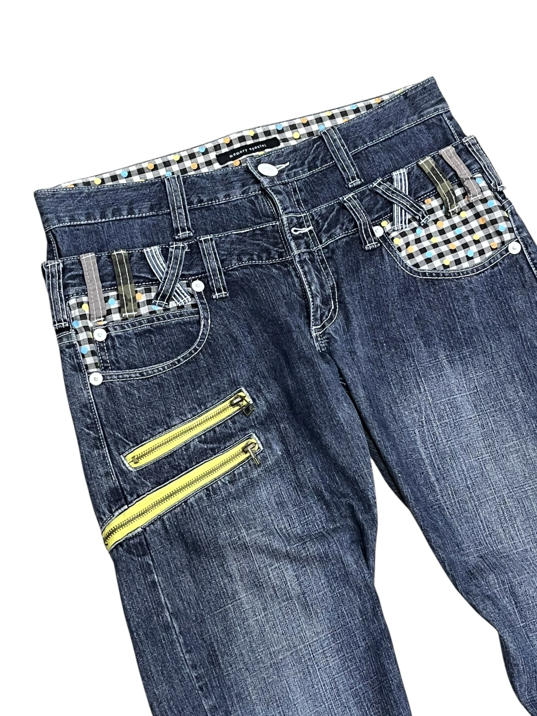 Chronicles Of Never "NEVER TRUST WOMAN" Bondage Zip Grunge Double Waist Denim Size US 32 / EU 48 - 3 Thumbnail