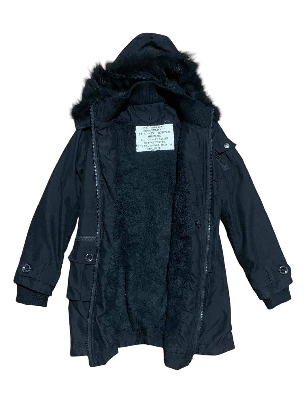 Alpha Industries × Vintage Alpha Industries raccoon fur cargo jacket punk LGB style Size US M / EU 48-50 / 2 - 11 Thumbnail