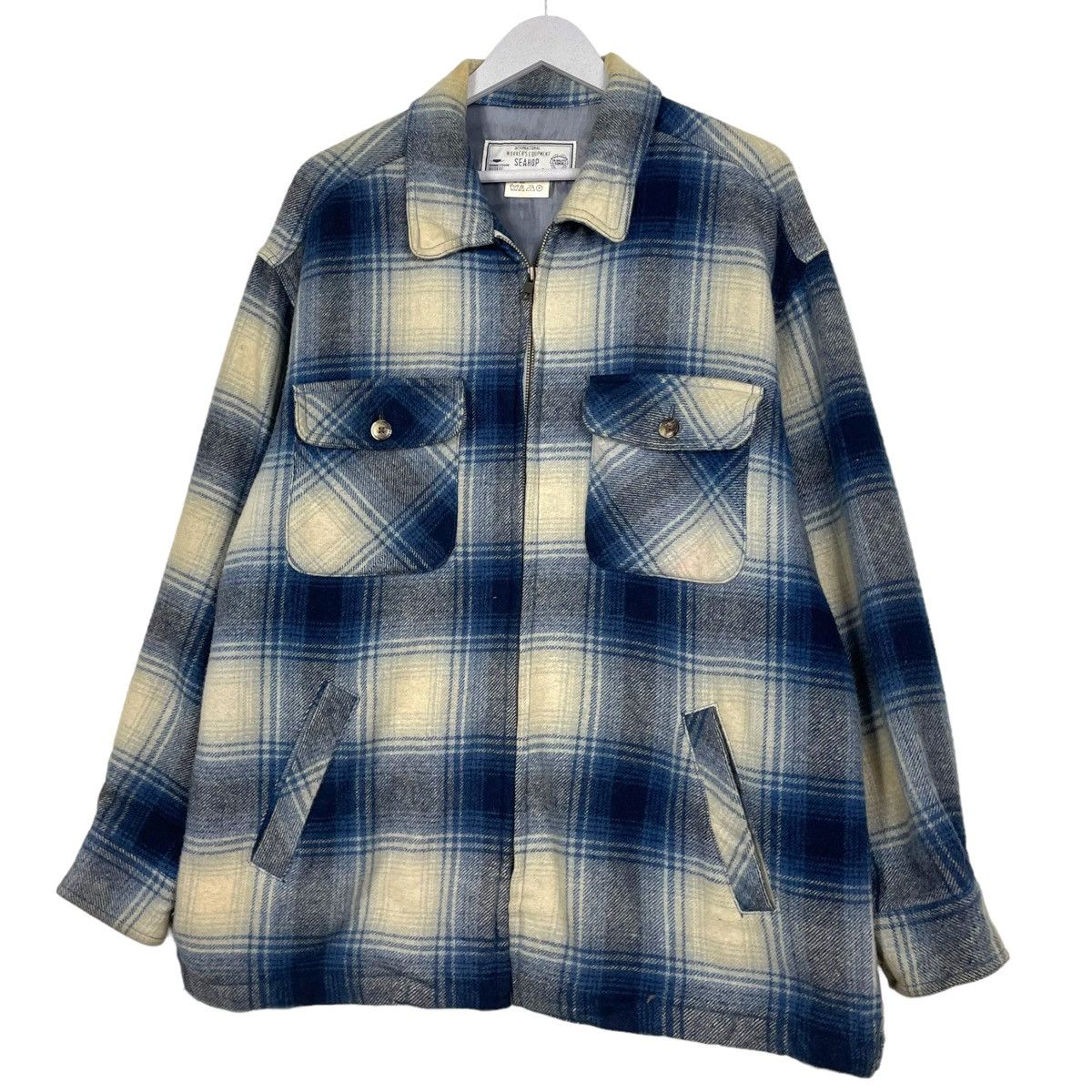 Japanese Brand × Vintage 💥SEAHOP WORKER SHADOW TARTAN WORKER JACKET Size US L / EU 52-54 / 3 - 2 Thumbnail