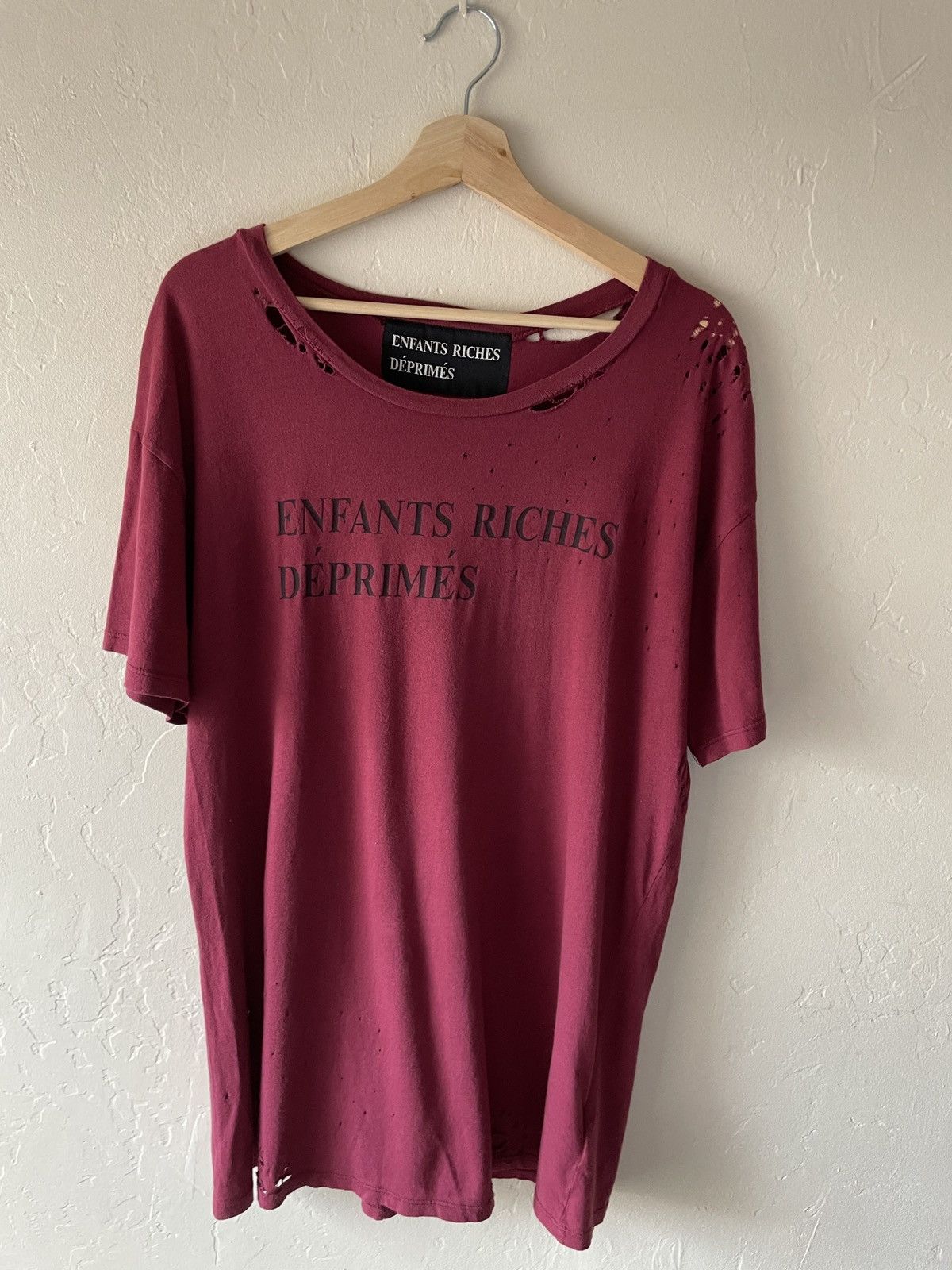 T-shirt Enfant "Riches Déprimés" - Blanc, Taille L Pour Garçon