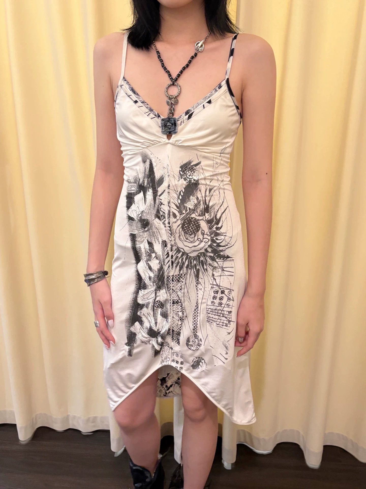 Other Legatte Vintage Boned Asymmetric Hem Cami Dress S Size S / US 4 / IT 40 - 5 Thumbnail