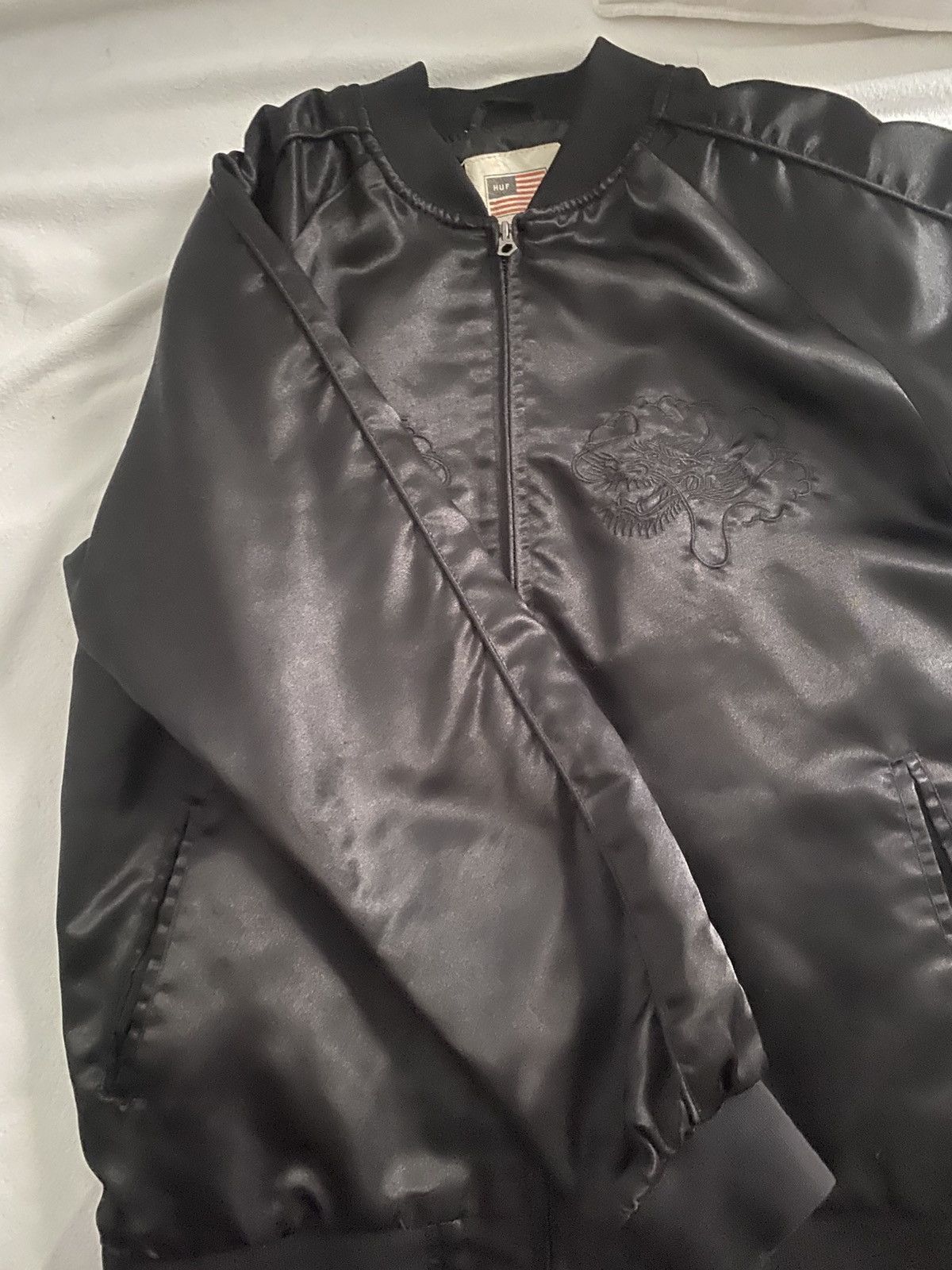 Huf HUF X THRASHER SATIN SOUVENIR JACKET Size US M / EU 48-50 / 2 - 2 Thumbnail
