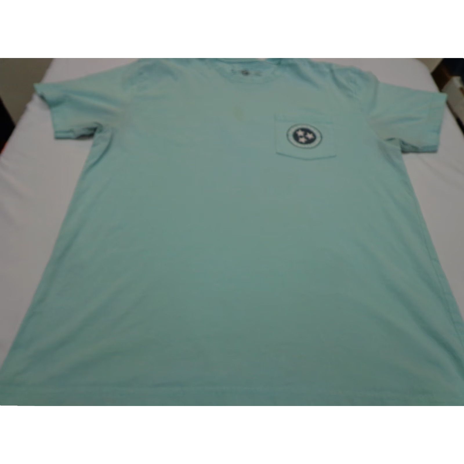 Vintage Volunteer Traditions Tri-Star Graphic Pocket T Shirt - L Mens Blue Size US L / EU 52-54 / 3 - 4 Thumbnail