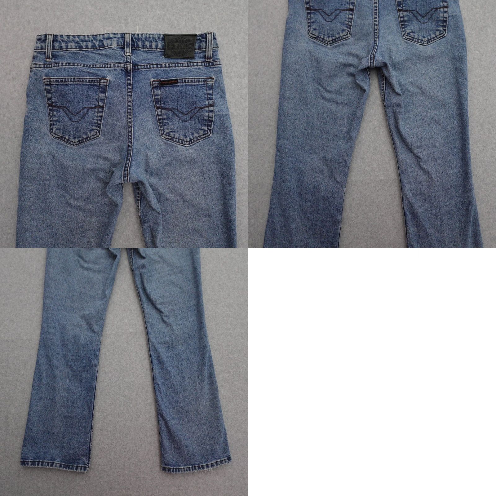 Harley Davidson Harley-Davidson Jeans Bootcut Womens Size 10P Blue Denim Distressed Plus Measurements in Pictures Size 32" / US 10 / IT 46 - 10 Thumbnail