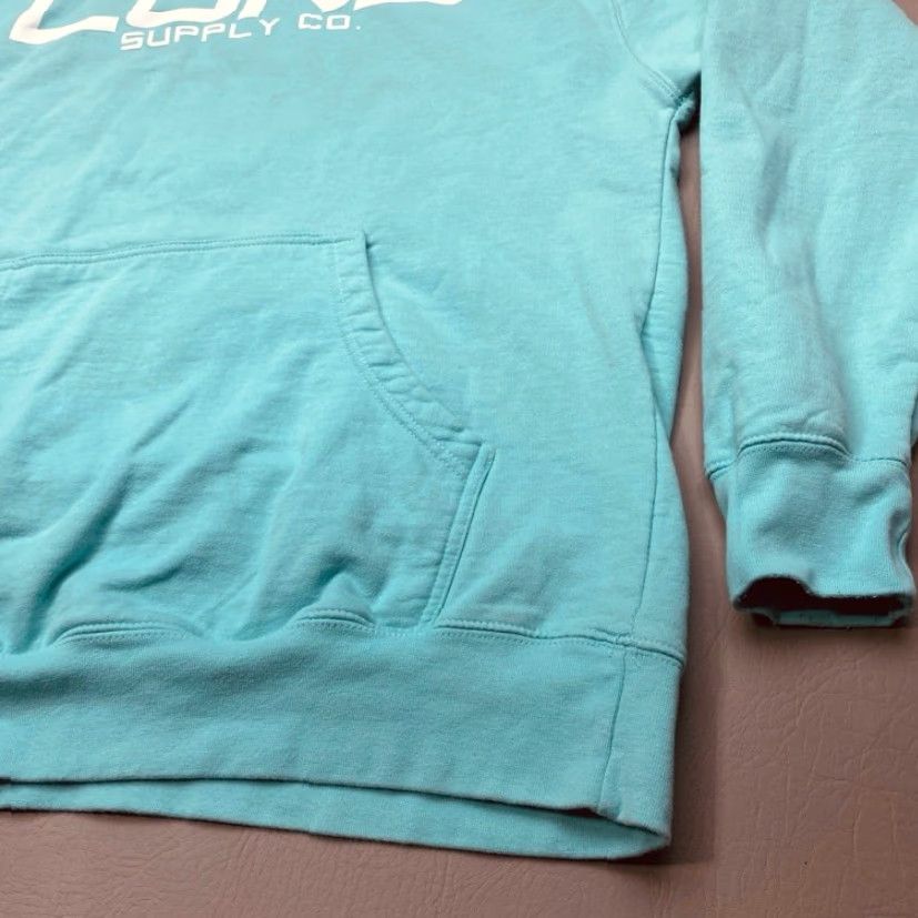 Vintage LGND Supply Co Hoodie Men's Large Mint Green Drawstring Flag Size US L / EU 52-54 / 3 - 4 Thumbnail