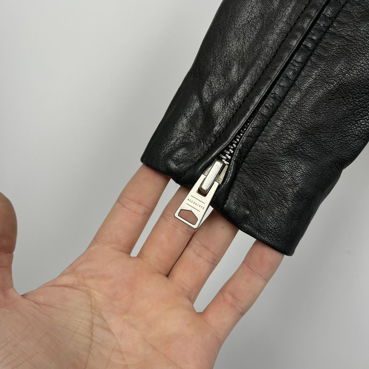 Allsaints Ladies AllSaints Dalby Biker black leather jacket Size XS / US 0-2 / IT 36-38 - 12 Thumbnail