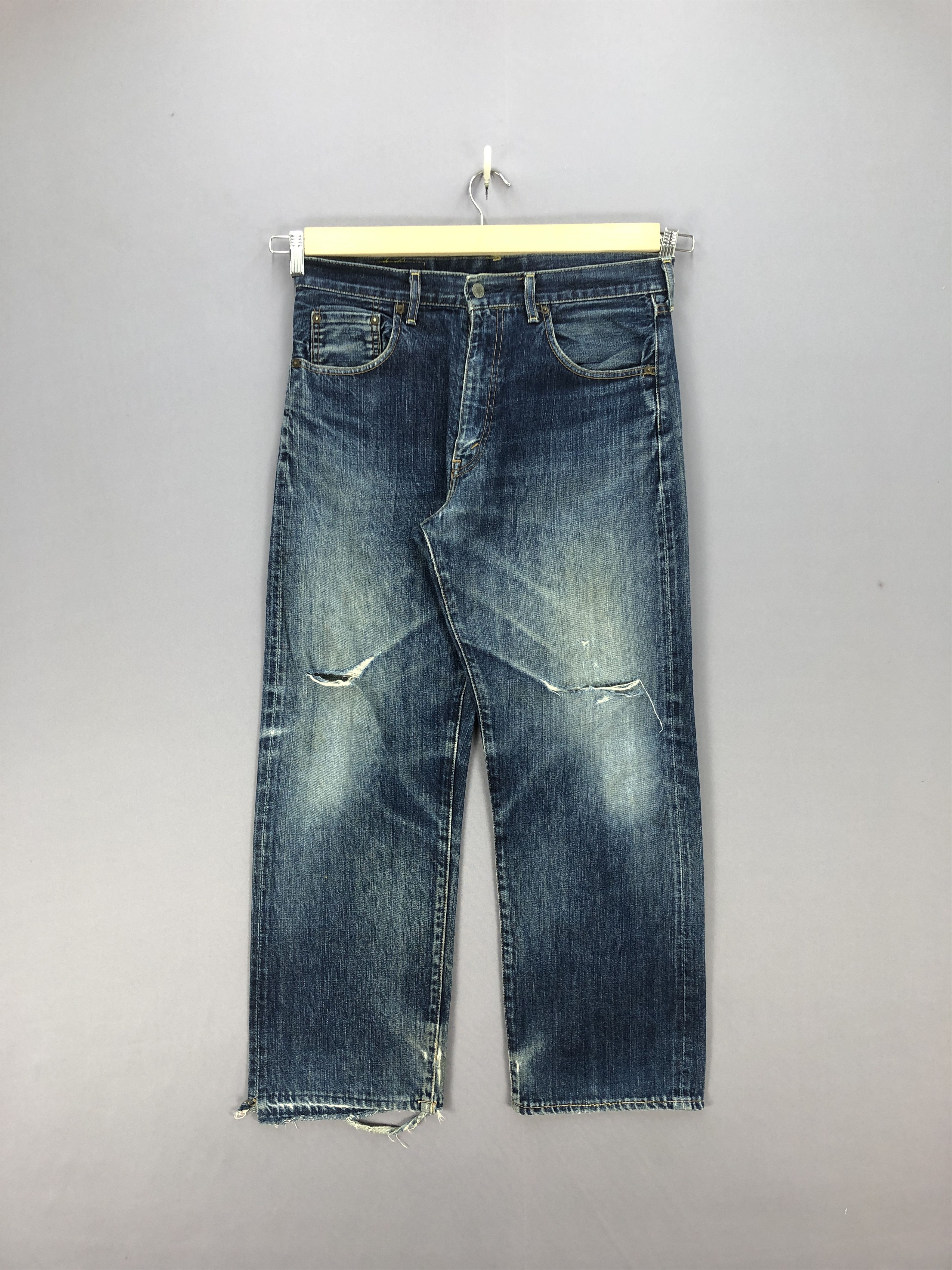Levi's Vintage Levis Selvedge Jeans Levi's 502 Distressed Denim Size US 34 / EU 50 - 1 Thumbnail