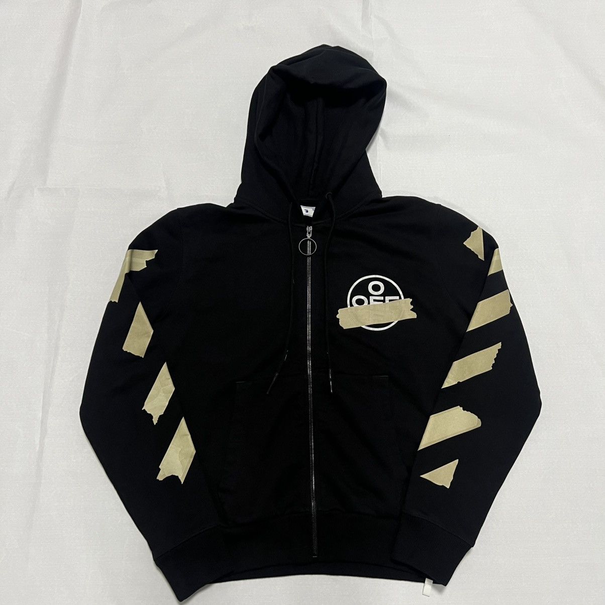 Off White OFF WHITE SS22 TAPE ARROW ZIP UP HOODIE Grailed