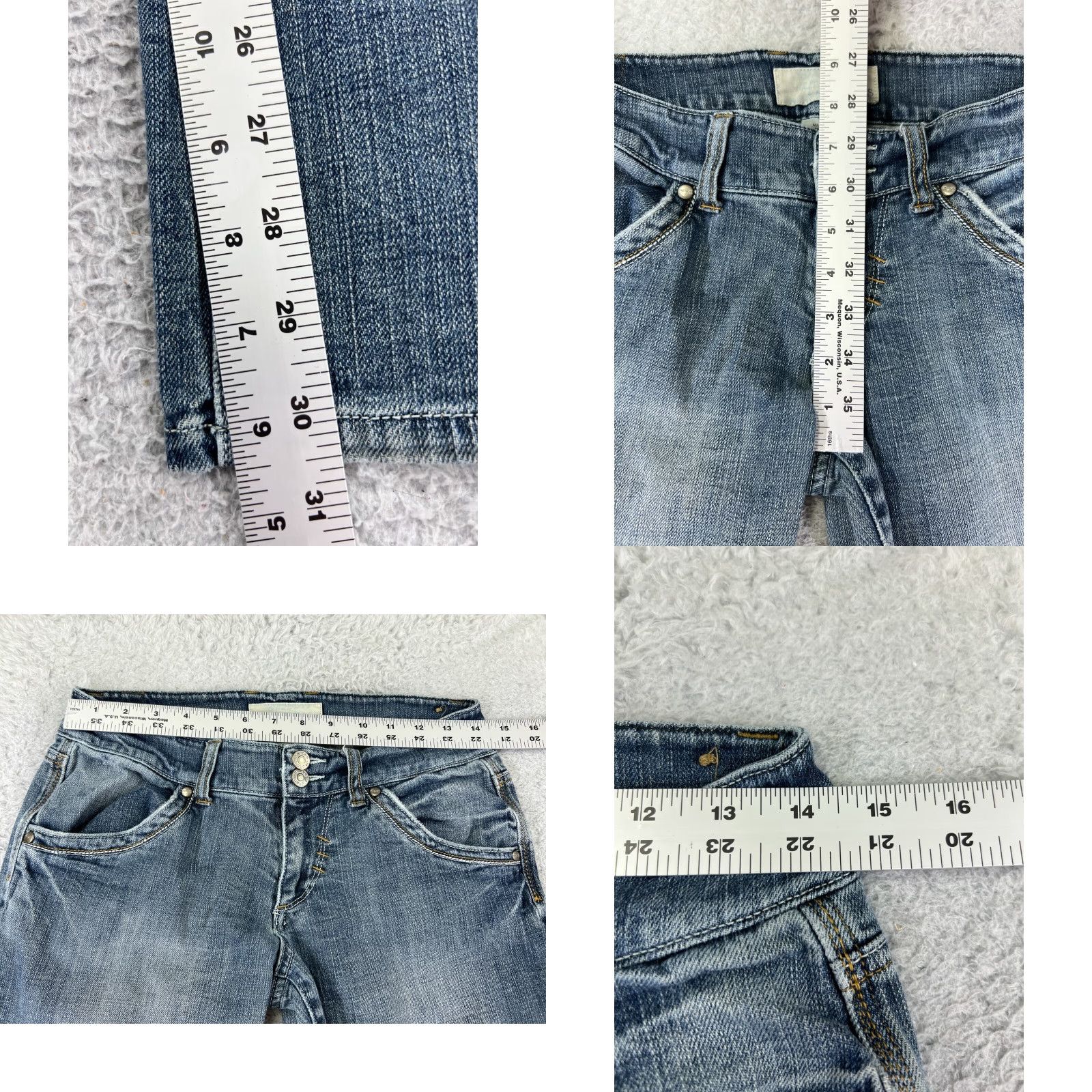 Vintage Maurices Jeans Women Blue Denim 26 30 Bootcut 5-Pocket Regular Low Rise Cotton Blend Size 27" / US 4 / IT 40 - 8 Thumbnail