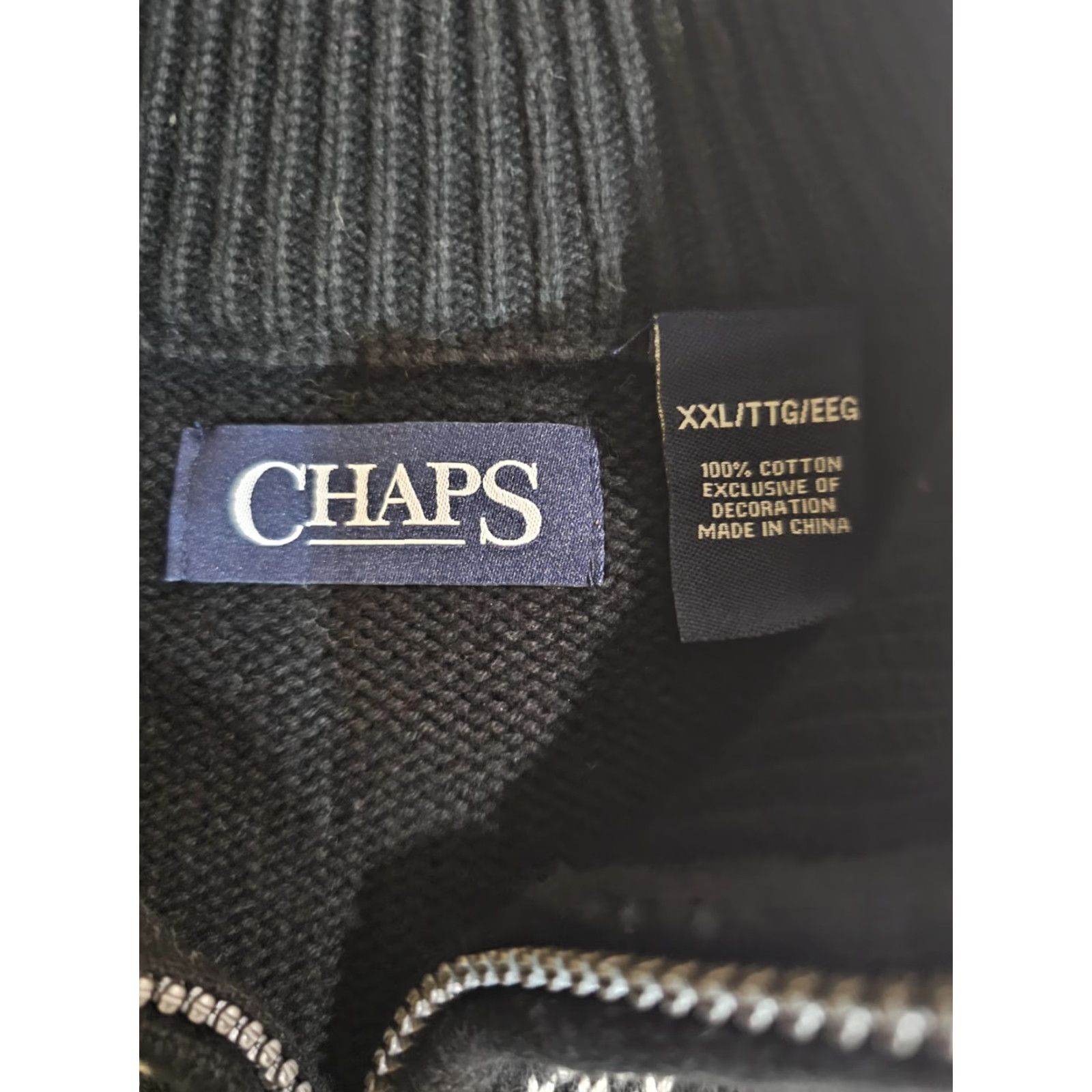 Chaps VINTAGE Chaps Ralph Lauren Classic Holiday 1/4 Zip Sweater White Black Elk Design 2XL Size US XXL / EU 58 / 5 - 5 Thumbnail