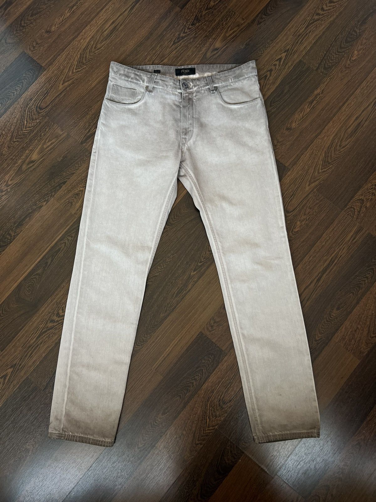 Fendi FENDI Jeans Pants Beige Size 34/34 Size US 34 / EU 50 - 11 Thumbnail