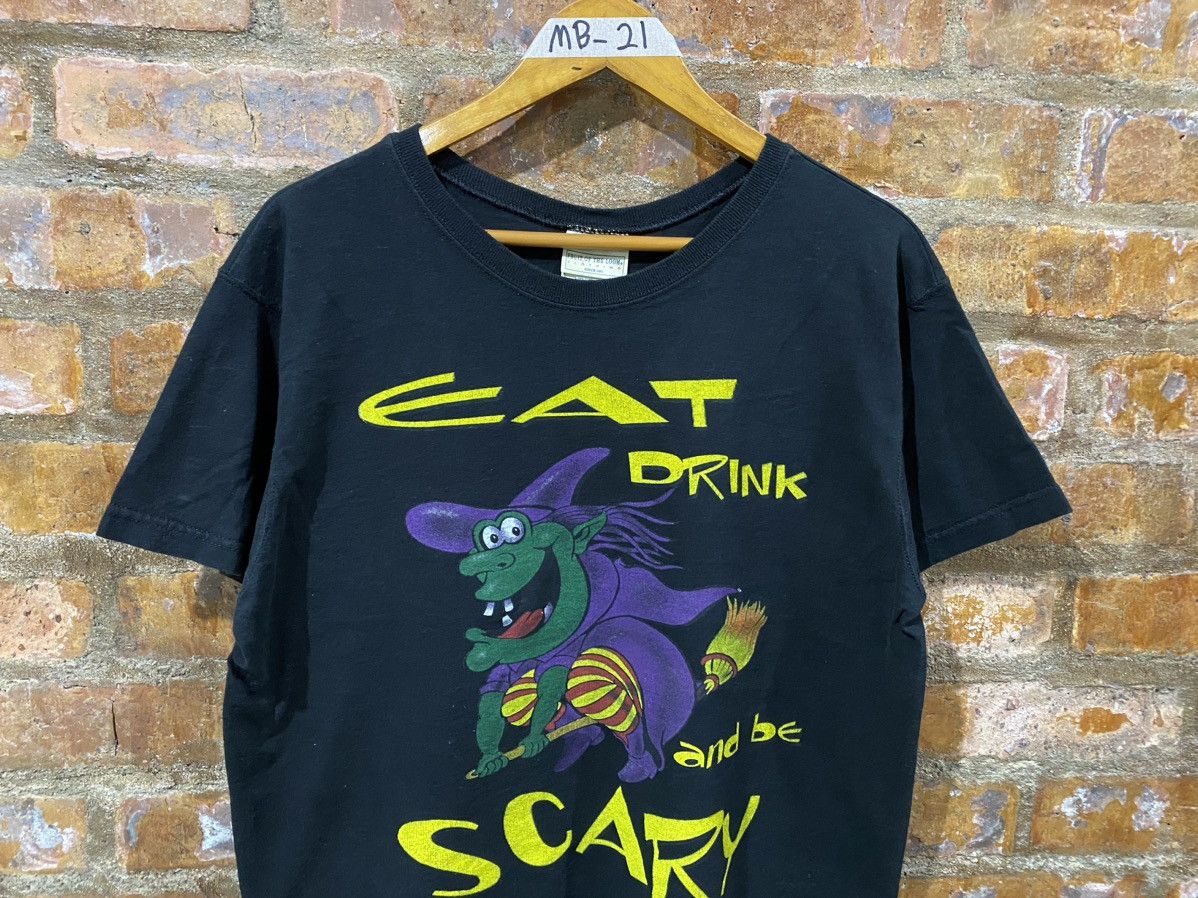 Vintage 🔥1990s FOTL Eat drink and be scary witch tee Size US L / EU 52-54 / 3 - 3 Thumbnail