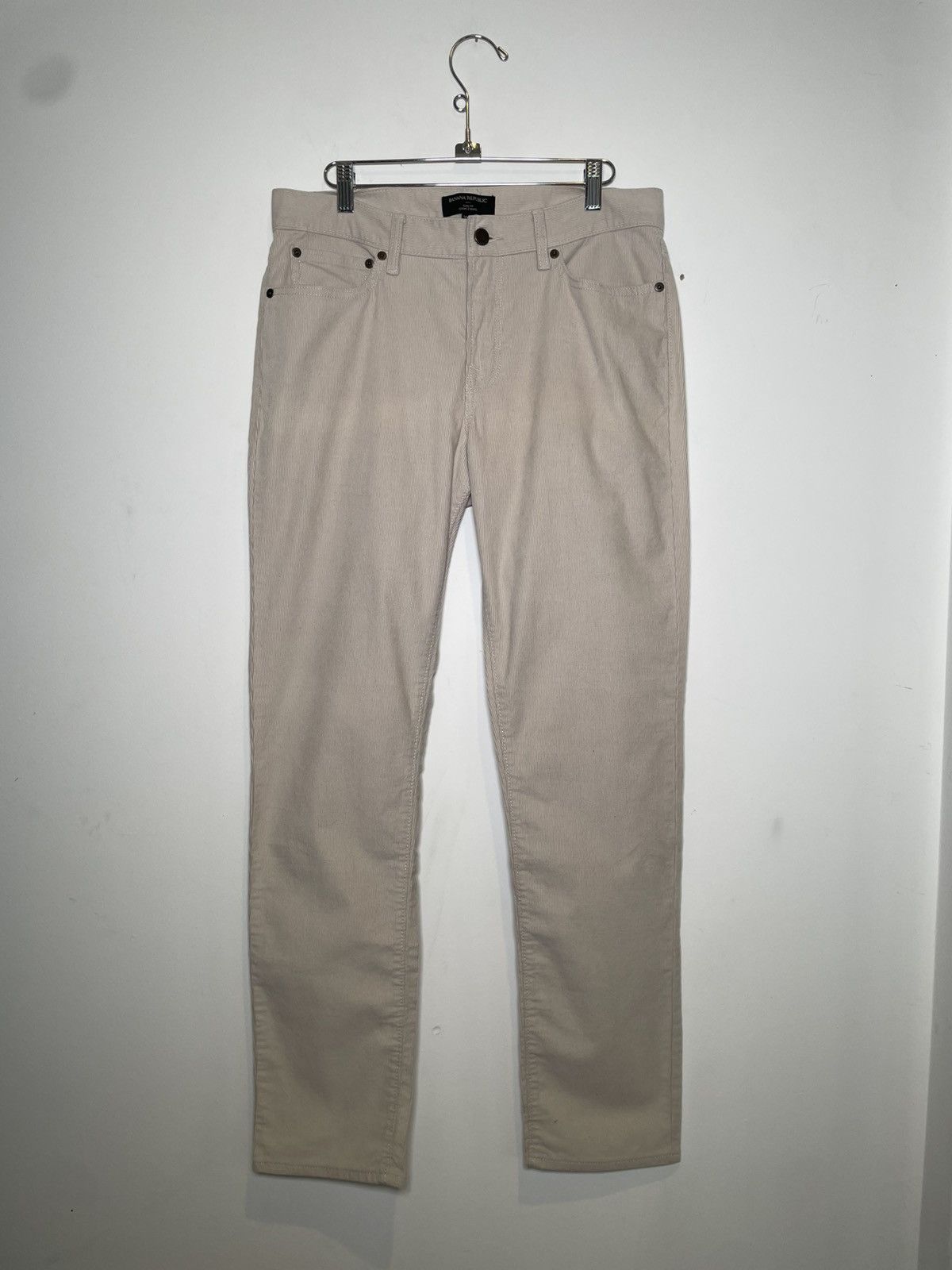 Banana Republic Banana Republic Slim Fit Corduroy Pants 30x30 Cream / Beige Size US 30 / EU 46 - 1 Thumbnail