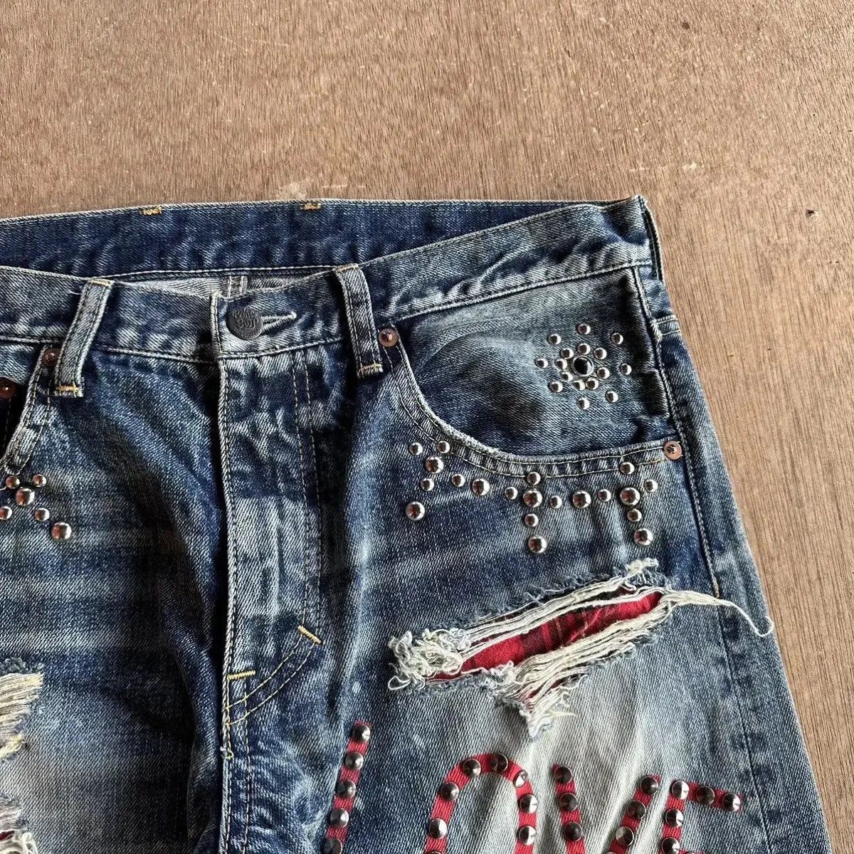 Seditionaries STEALS💥RNA JAPAN Jeans Spike/Studded Distressed Denim Pants Size US 32 / EU 48 - 8 Thumbnail