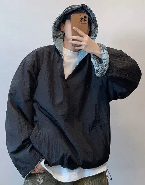 VIBE Retro punk paisley reversible fleece hoodie windbreaker Size US M / EU 48-50 / 2 - 4 Thumbnail