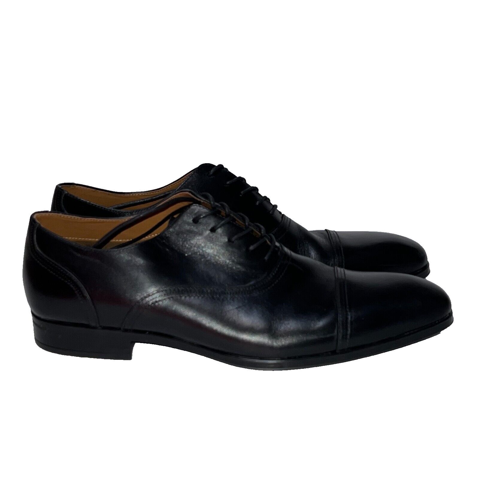 Aldo Aldo Black Leather Cap Toe Lace Dress Oxfords Men's 44 / 11 Size US 11 / EU 44 - 1 Thumbnail