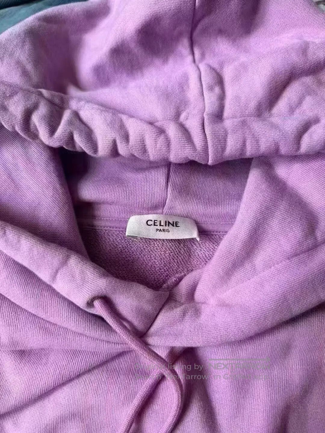 Celine Celine Purple Logo Hoodie. Size US M / EU 48-50 / 2 - 2 Thumbnail