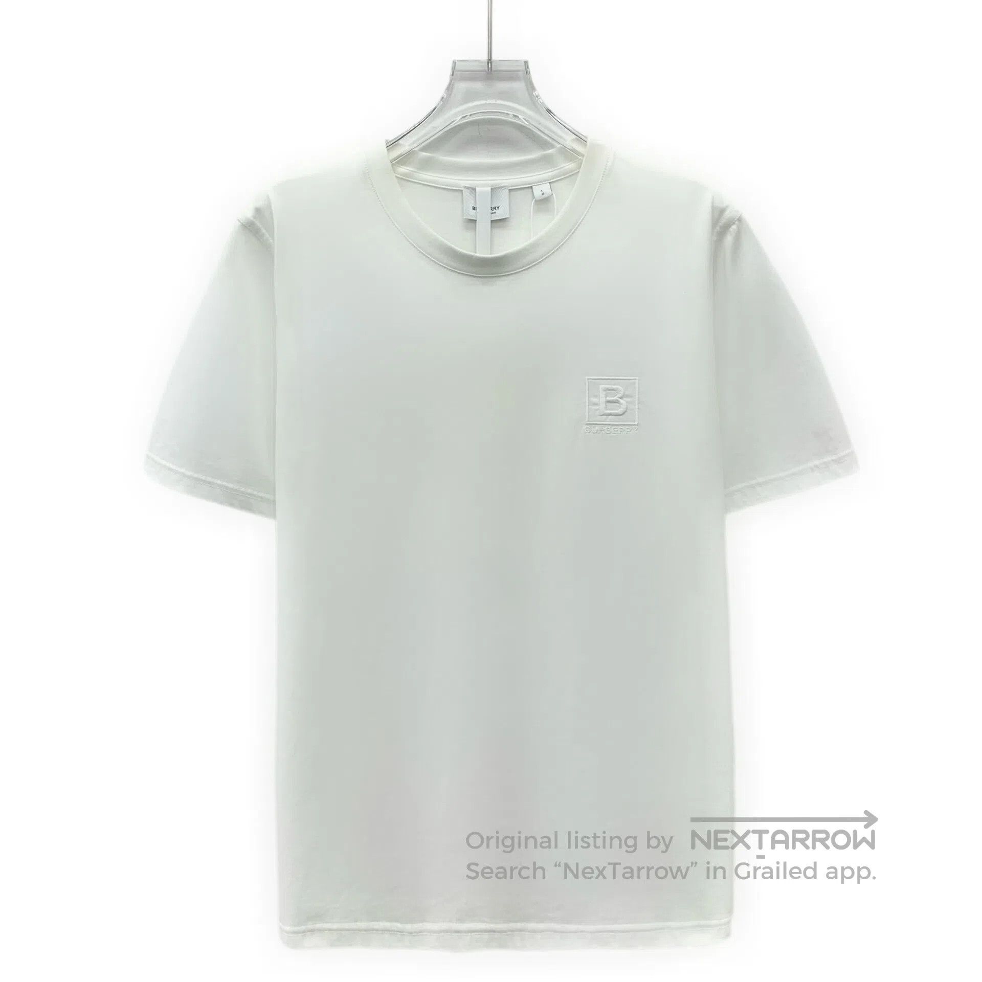 Burberry Burberry White pocket logo embroidery cotton round-neck sh Size US L / EU 52-54 / 3 - 1 Thumbnail
