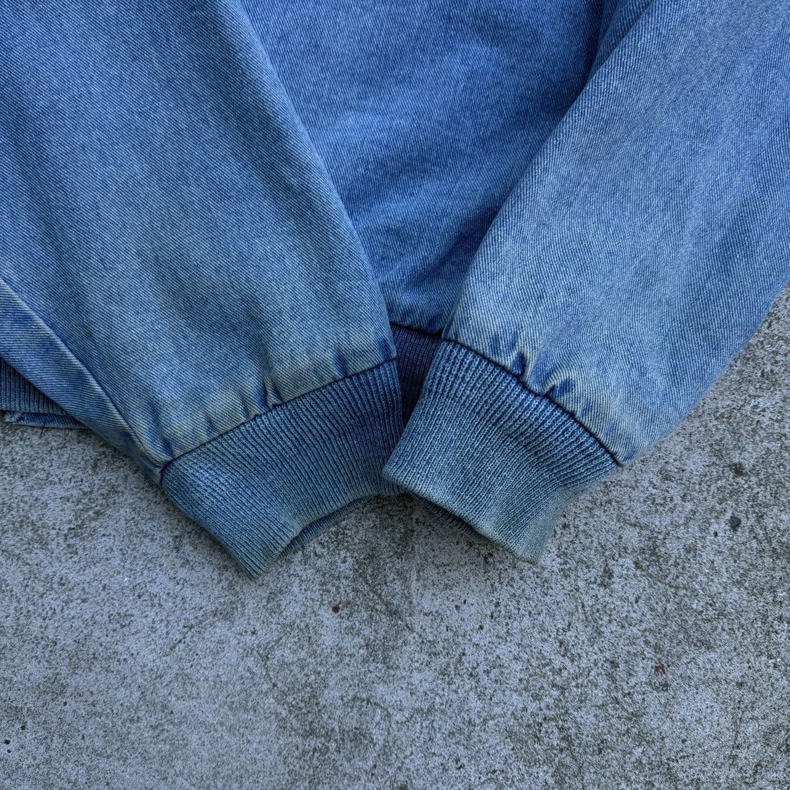 Vintage 90s Thermal Lined Denim Zip Up Work Jacket ERD Grunge Faded Size US L / EU 52-54 / 3 - 15 Thumbnail
