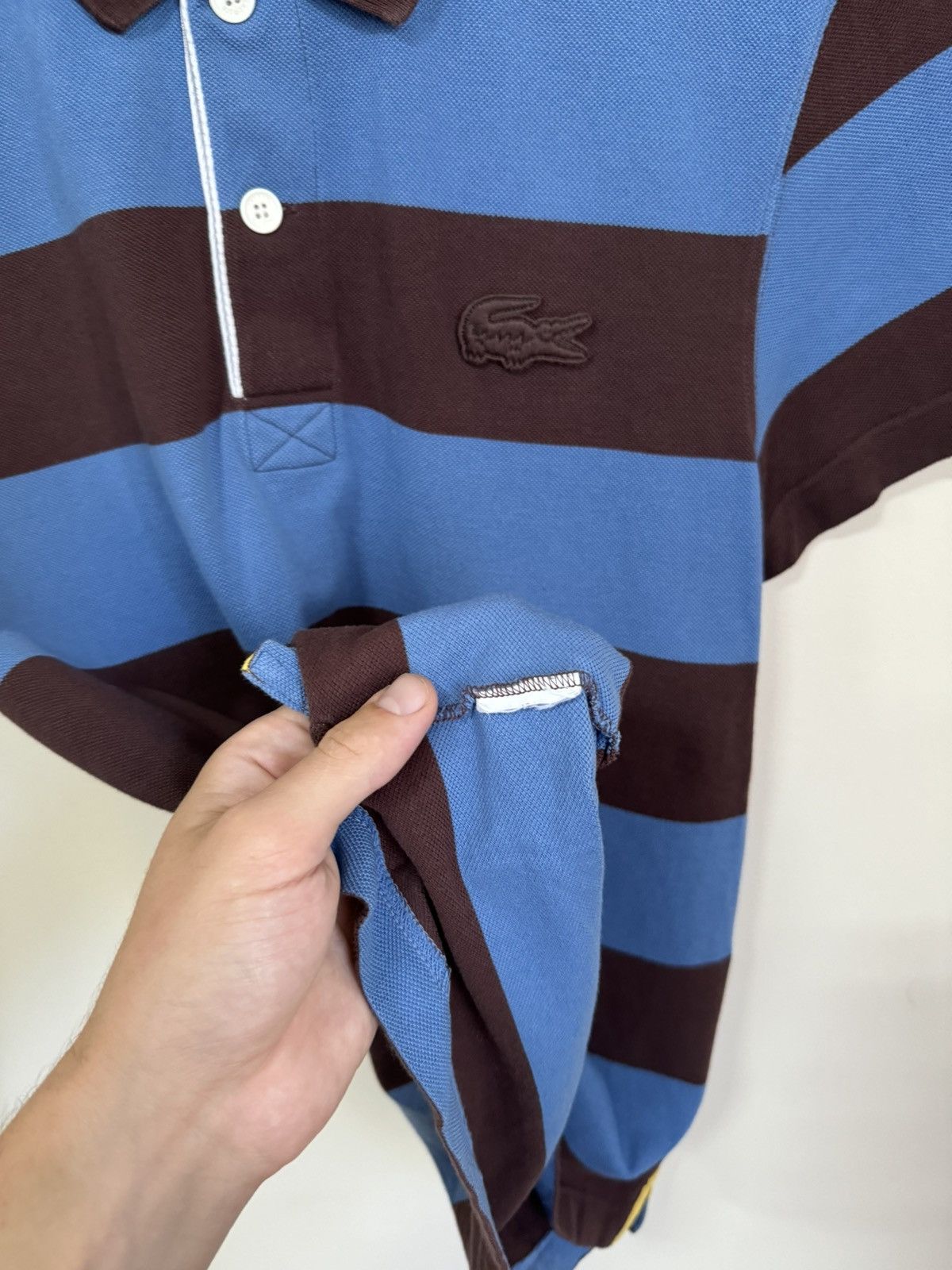 Lacoste × Vintage Lacoste strip tennis cotton polo t shirt Size US M / EU 48-50 / 2 - 5 Thumbnail