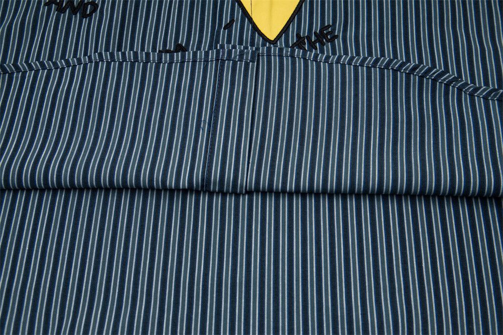 Japanese Brand Men's hip-hop star embroidered striped short-sleeved shirt Size US M / EU 48-50 / 2 - 6 Thumbnail
