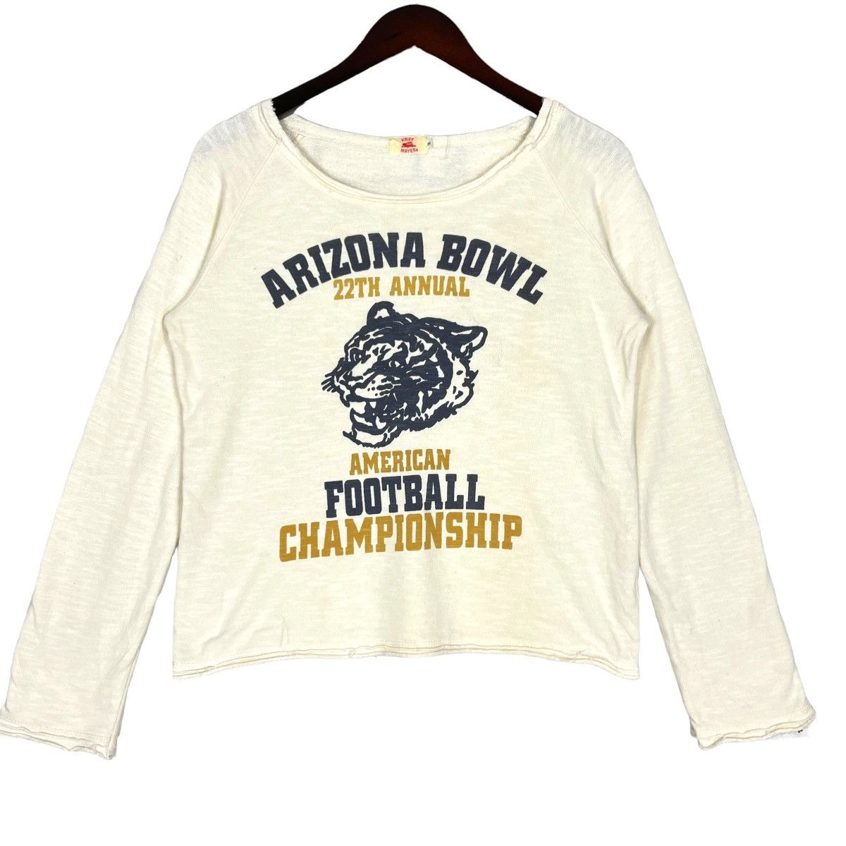 image of Vintage Kriff Mayer Arizona Bowl American Football Women in Cream (Size Small)