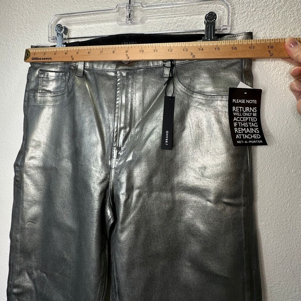 J Brand NWT J Brand Silver High Rise Crop Cigarette Jeans 32 / 14 Size 36" / US 14 / IT 50 - 12 Thumbnail