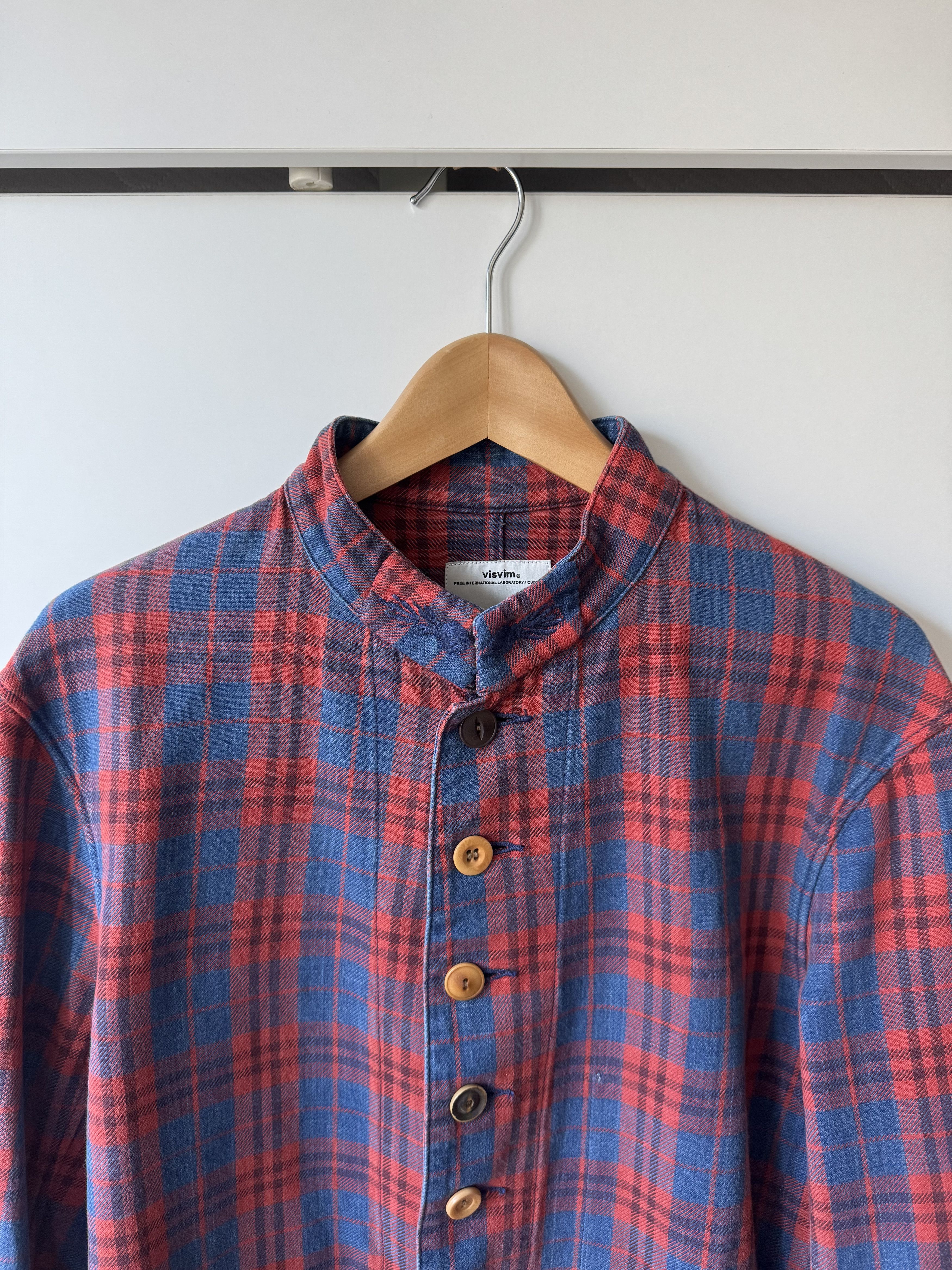 Visvim [3] Lugli Jacket Indigo Check in Red (AW14) Size US L / EU 52-54 / 3 - 2 Thumbnail