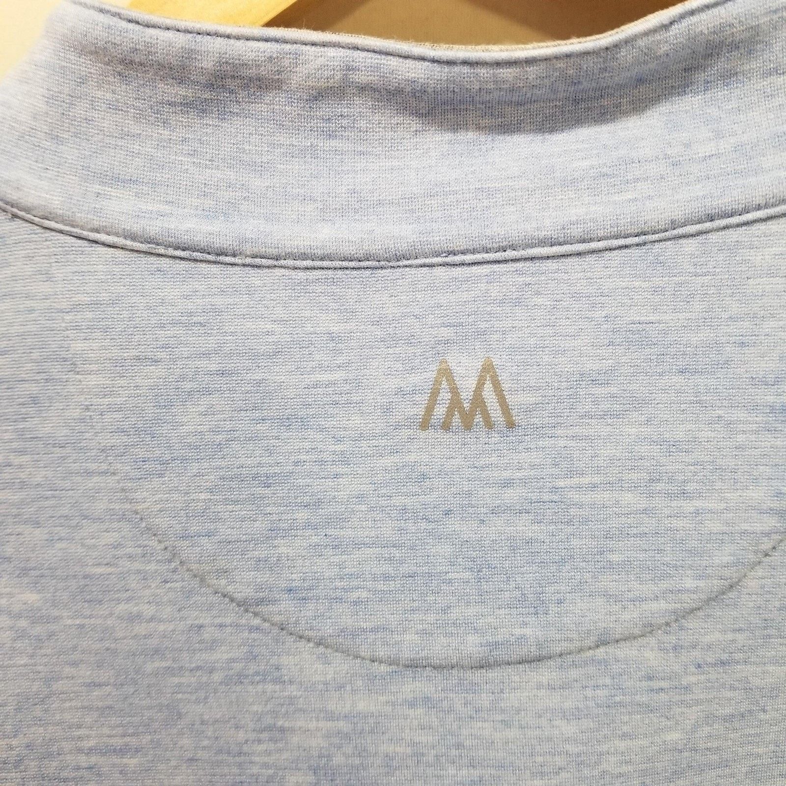 Mizzen+Main Mizzen+Main Sweater Mens Large Blue 1/4 Zip Mock Neck Size US L / EU 52-54 / 3 - 4 Thumbnail