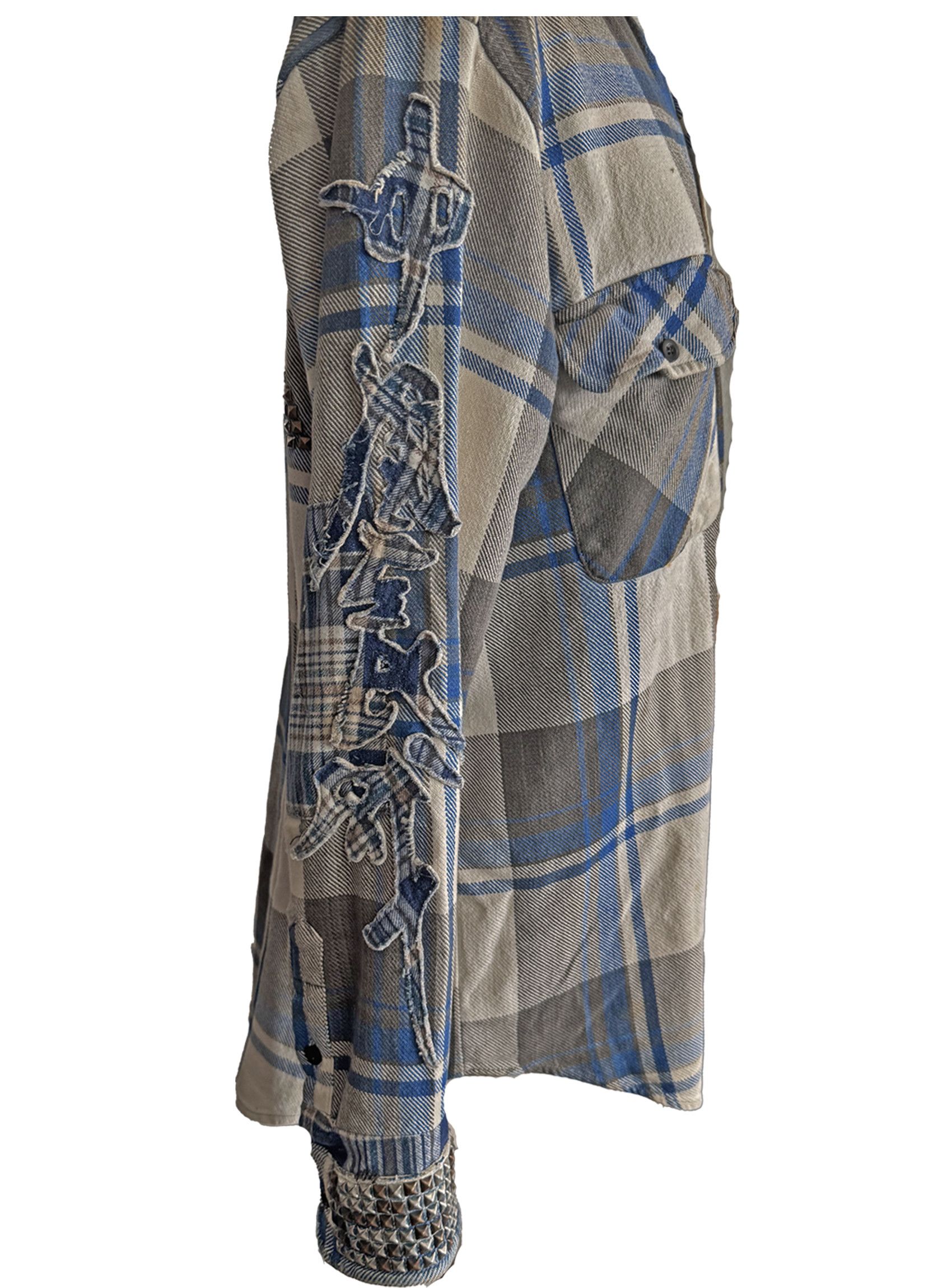 The Great China Wall Vintage GREAT CHINA WALL "PUNK" BLUE PLAID SHIRT Size US M / EU 48-50 / 2 - 4 Thumbnail