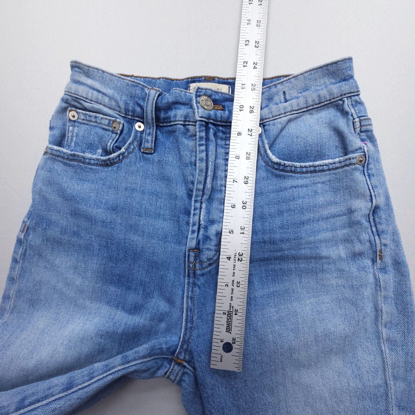 Madewell Madewell The Perfect Vintage Jeans Womens 25 Blue Distressed Denim 25" Inseam Size 42" / US 20 - 6 Thumbnail