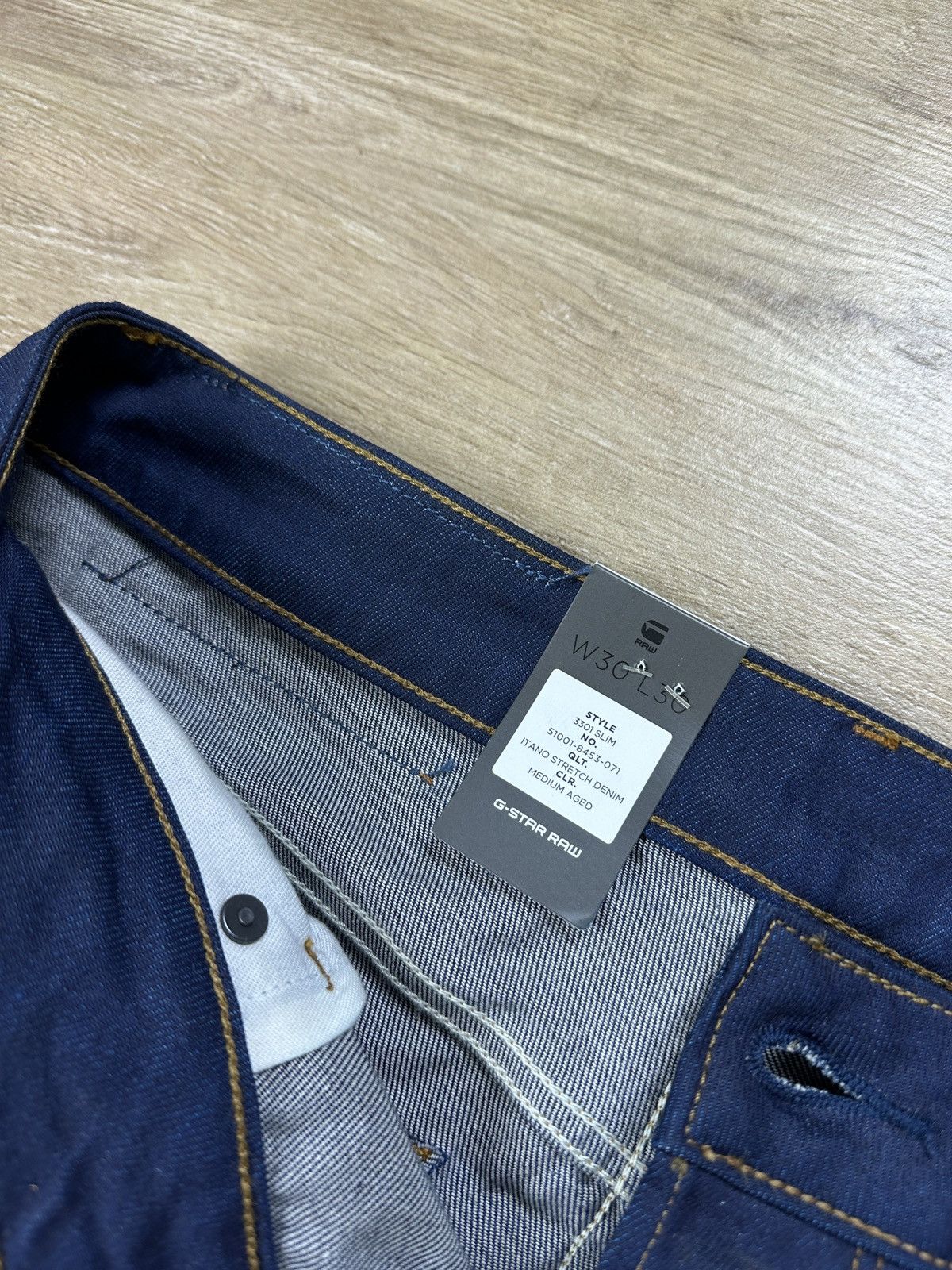 G-Star NEW🏷️ G-Star Raw 3301 Slim Denim Jeans Size US 30 / EU 46 - 5 Thumbnail