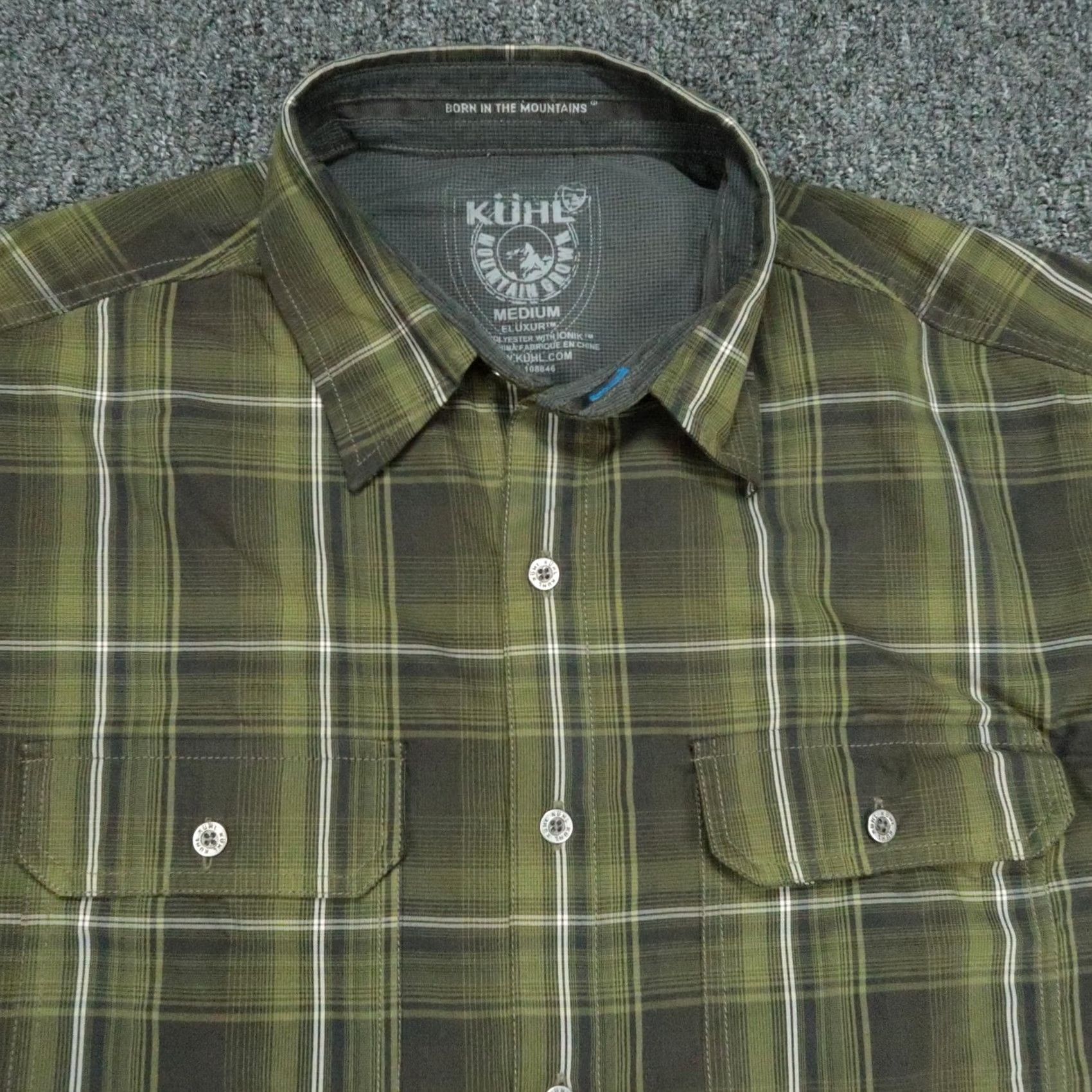 Vintage Kuhl Shirt Mens Medium Green Plaid Long Sleeve Button Up Shirt Size US M / EU 48-50 / 2 - 2 Thumbnail