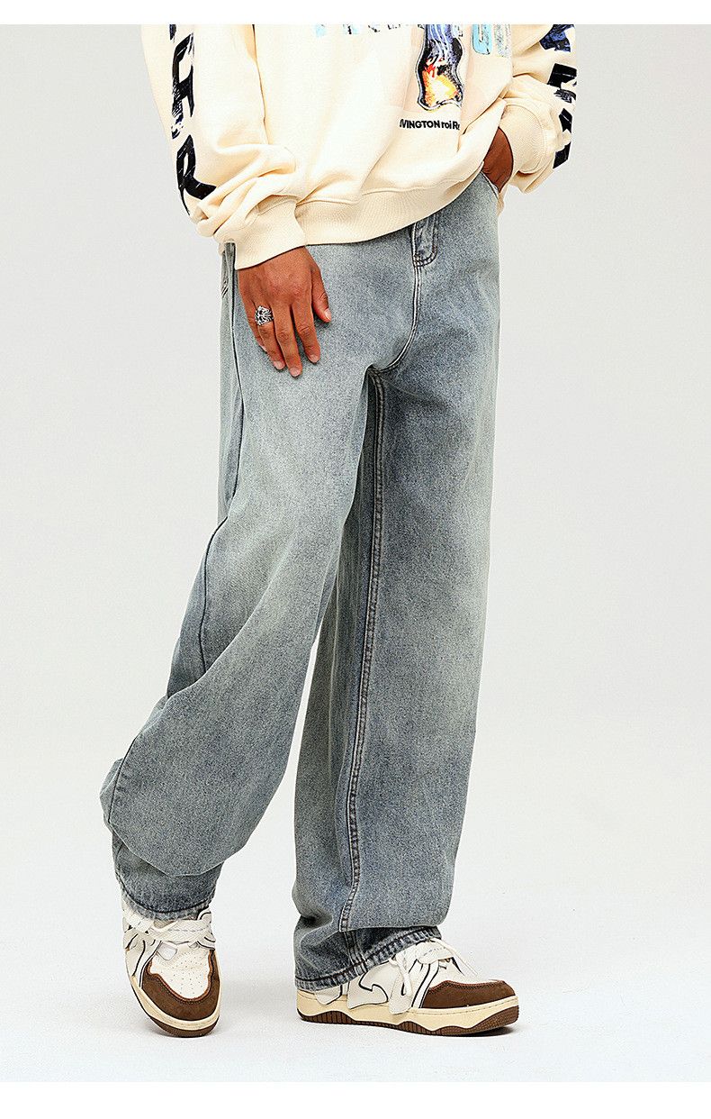 Japanese Brand × Vintage Vintage washed distressed straight wide-leg casual jeans Size US 32 / EU 48 - 2 Thumbnail