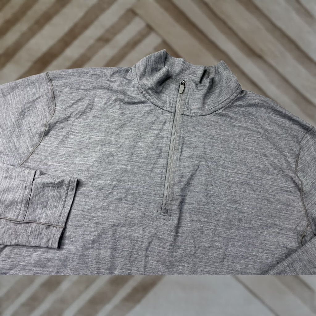 Smartwool VRST Smartwool Mens Merino Wool 1/4 Zip Pullover Gray 2XL Base Size US XXL / EU 58 / 5 - 1 Thumbnail