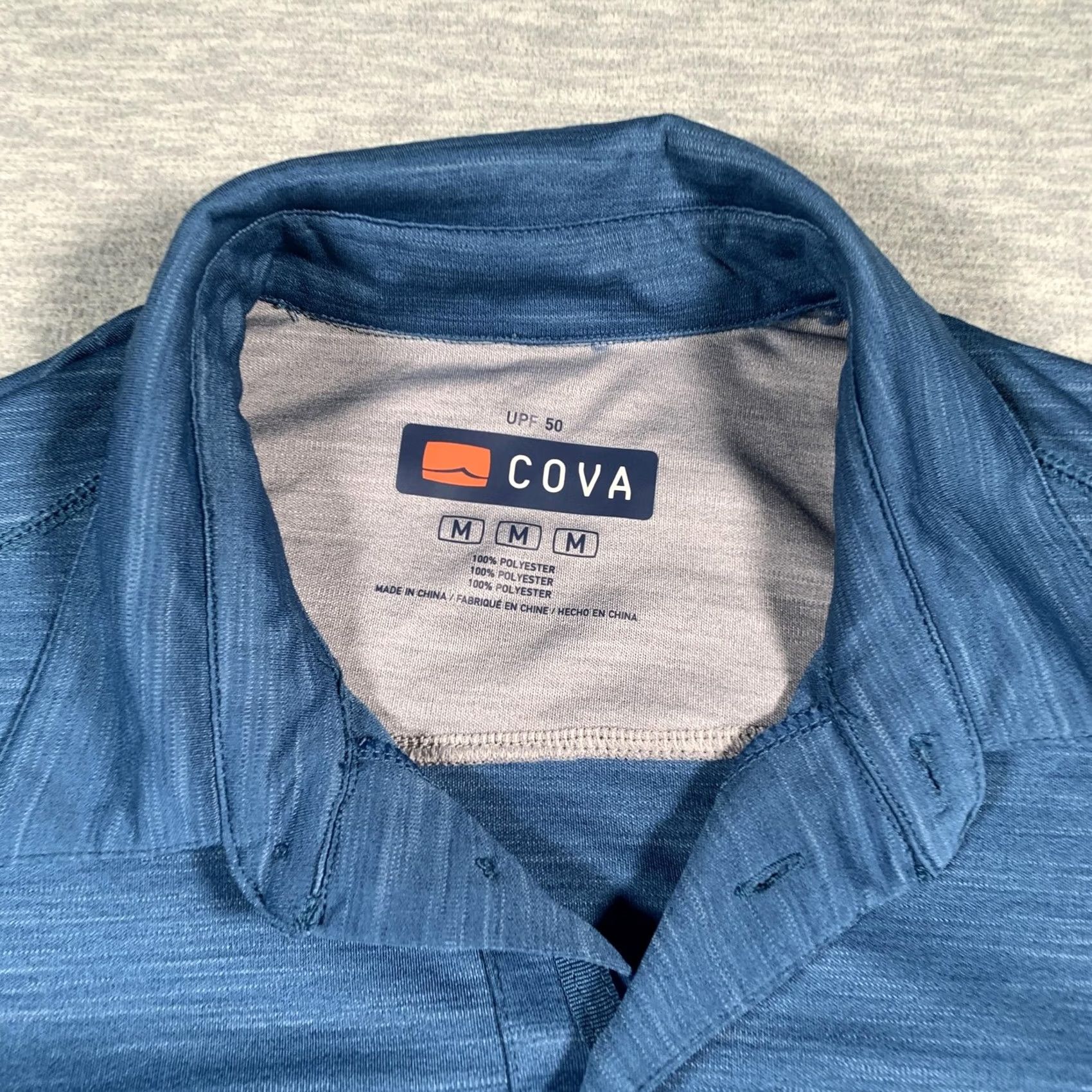 Vintage Cova Polo Shirt Mens M Blue UPF 50 Short Sleeve Golf Casual Shirt Size US M / EU 48-50 / 2 - 4 Thumbnail