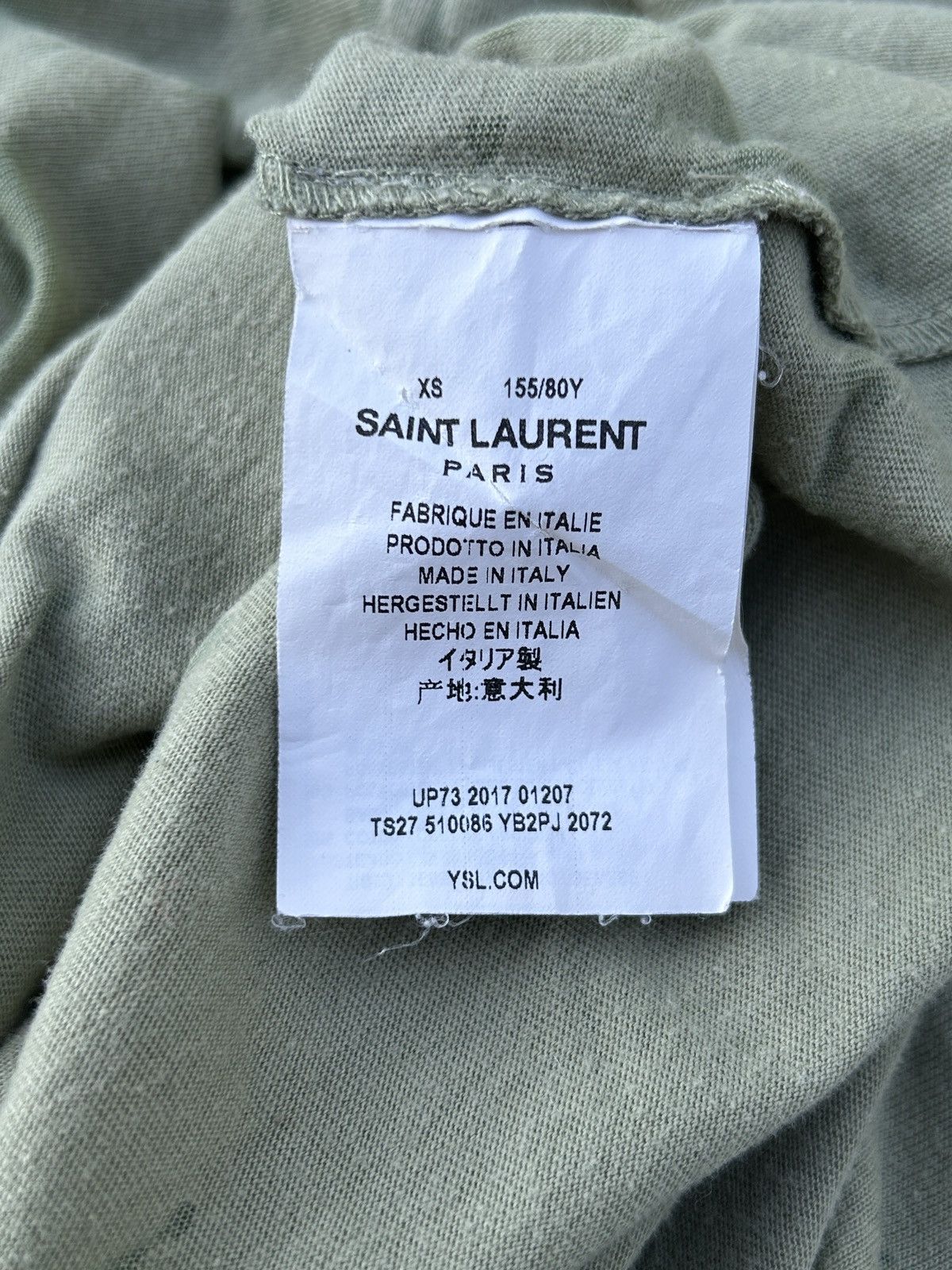 Saint Laurent Paris Saint Laurent Lightning YSL SLP Classic Logo T-Shirt Size US S / EU 44-46 / 1 - 10 Thumbnail