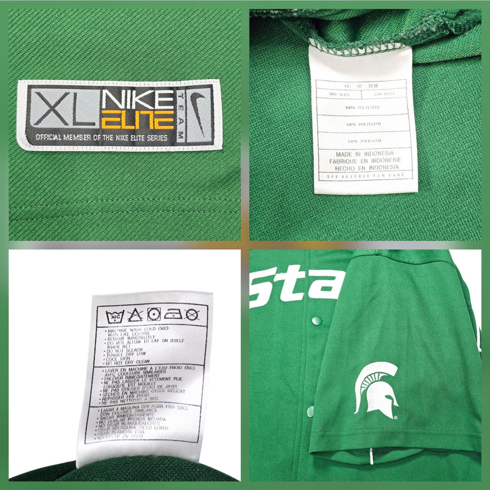 Nike XL Nike Michigan State Spartans Shooting Warm Up Shirt Mens Size US XL / EU 56 / 4 - 4 Thumbnail