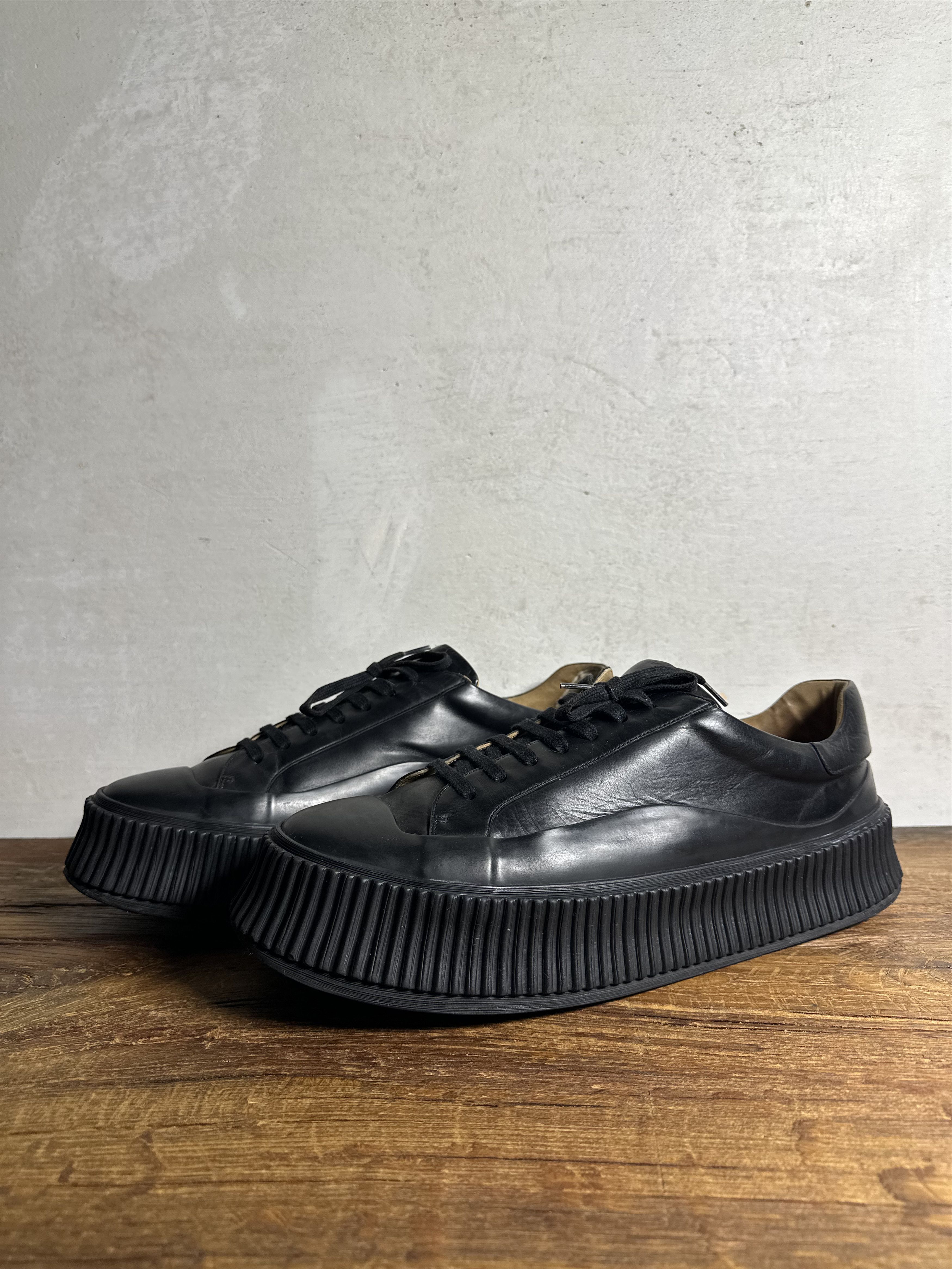 Jil Sander Jil Sander Vulcanized Low Top Leather Sneakers Size US 12 / EU 45 - 3 Thumbnail