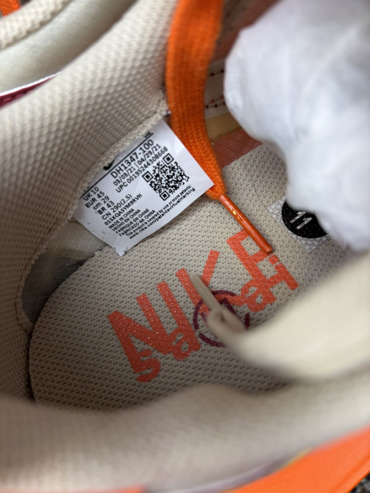CLOT × Nike × Sacai Sacai X Clot X Nike LDWaffle ‘net orange’ Size US 11 / EU 44 - 8 Thumbnail