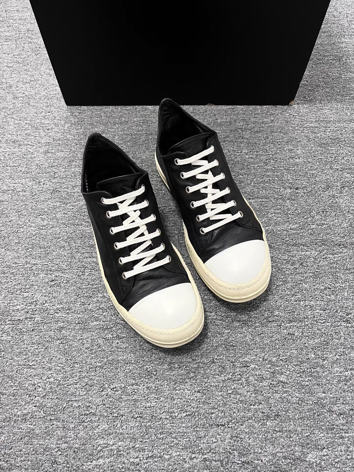 Rick Owens Rick Owens Mainline Leather Low-top Ramones K34 Size US 7.5 / EU 40-41 - 3 Thumbnail