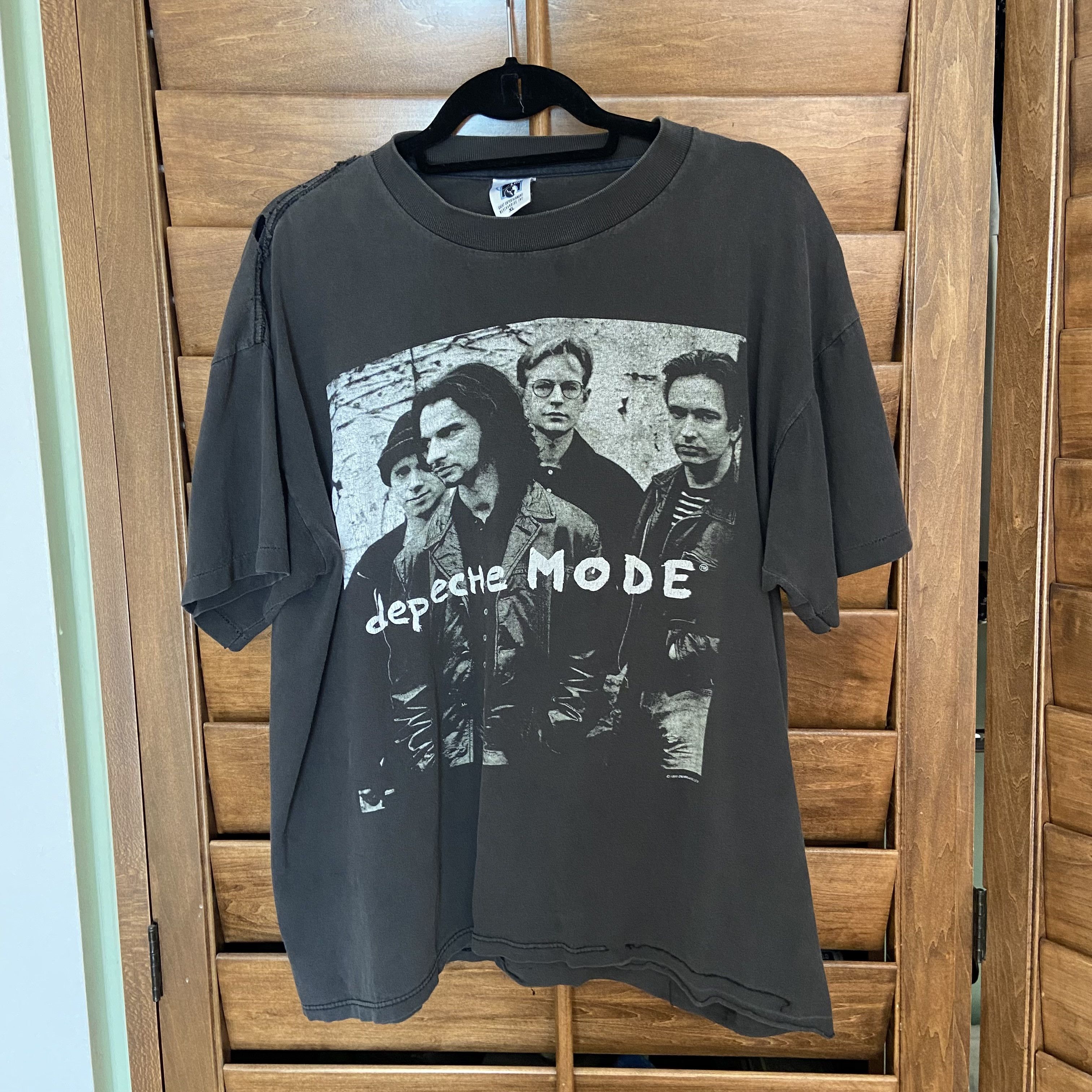 image of Band Tees x Vintage Depeche Mode 90's Band Tour Tee in Grey, Men's (Size XL)