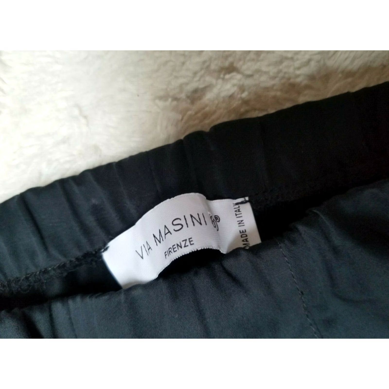 Vintage Via Masini 80 Firenze Womens Mid-Rise Straight Pants Stretch Waistband Black 46 Size 32" / US 10 / IT 46 - 3 Thumbnail